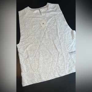 Fabletics Women's Soft Gray Terry Tank Oversized Size Medium NWT